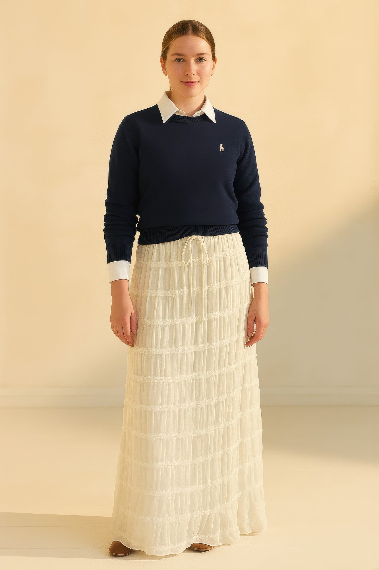 Sky Breeze Sheer Maxi Skirt     