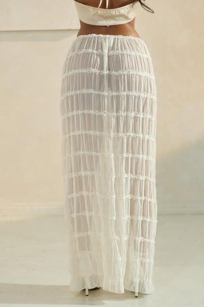 Sky Breeze Sheer Maxi Skirt     