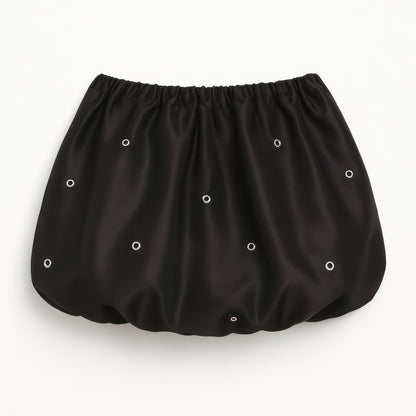 Bubble Lace Up Mini Skirt      