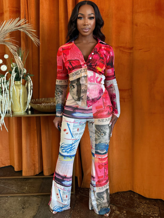 Paradise Inn Pants Set     