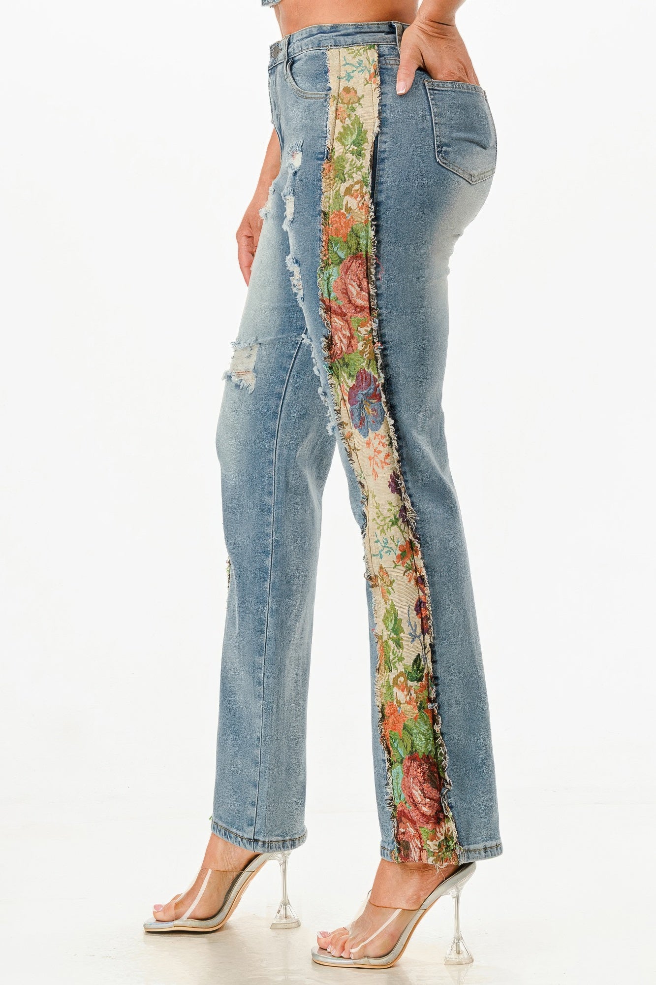 Tapestry Contrast Denim Set         