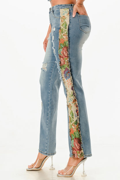 Tapestry Contrast Denim Set         