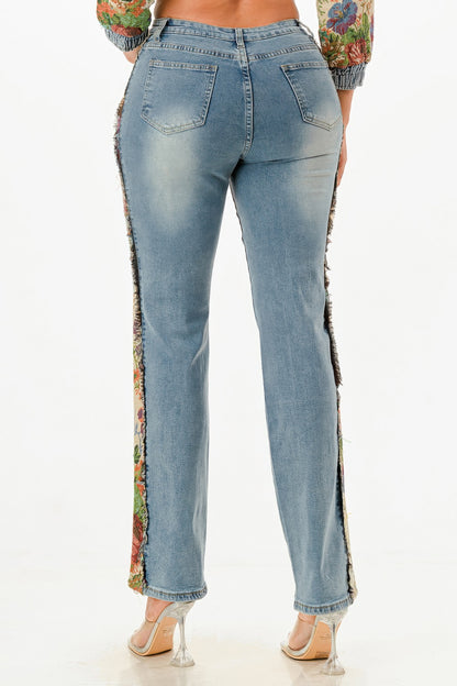 Tapestry Contrast Denim Set         