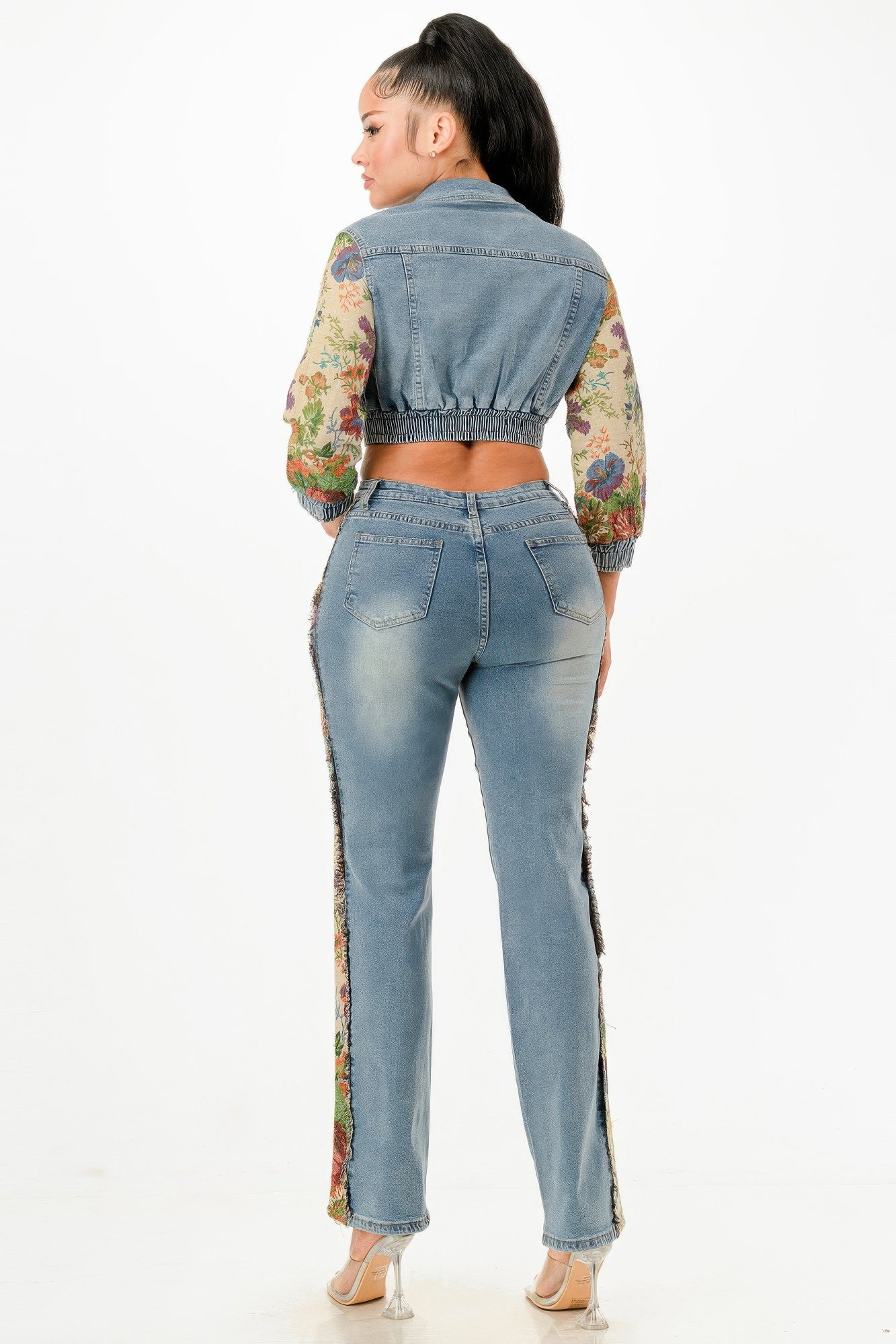 Tapestry Contrast Denim Set         