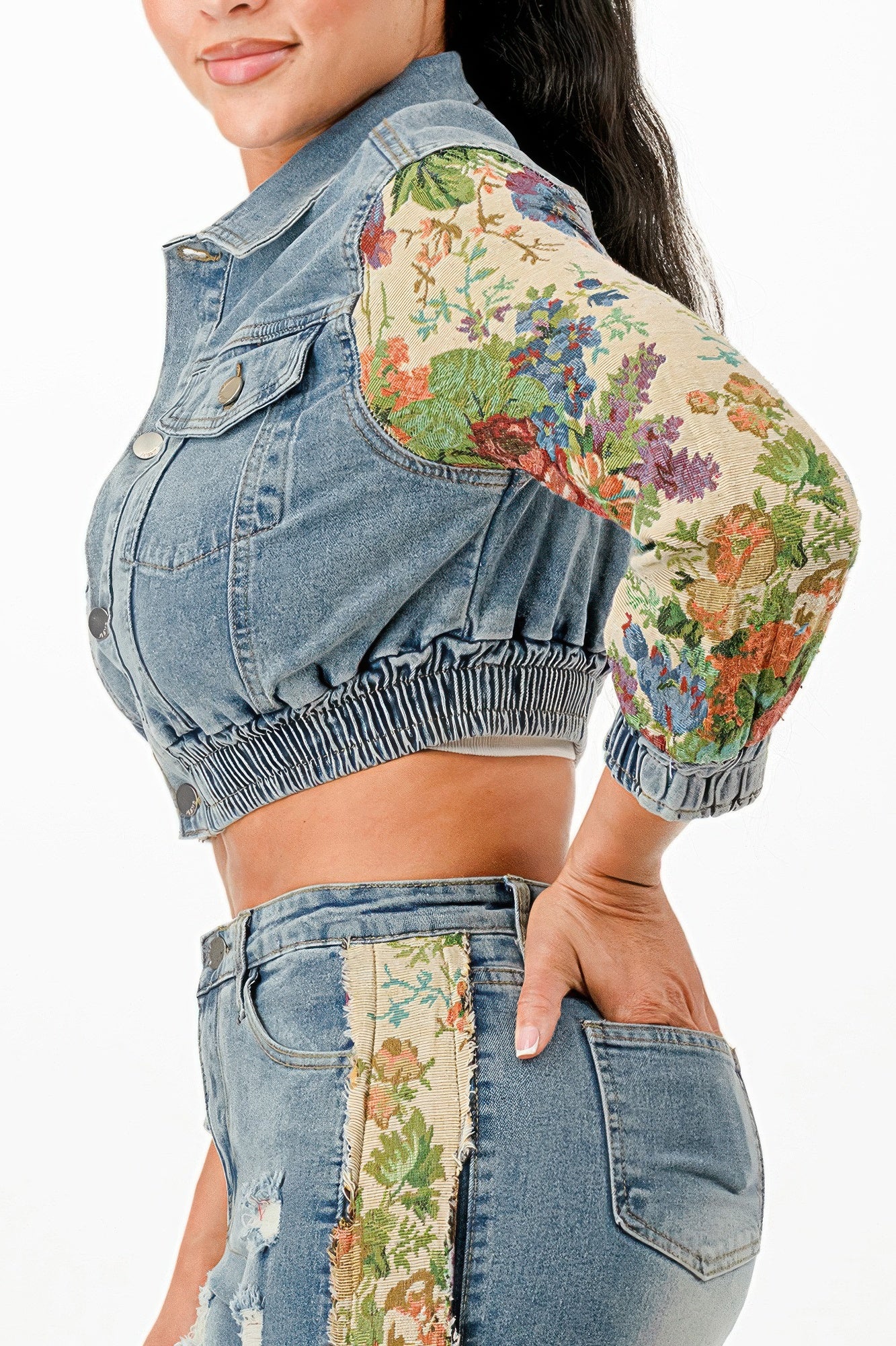 Tapestry Contrast Denim Set         