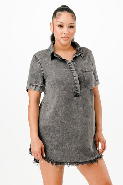 Washed Denim Dress        