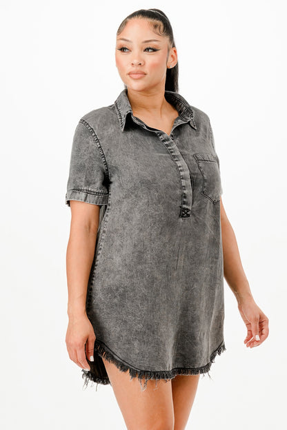 Washed Denim Dress        
