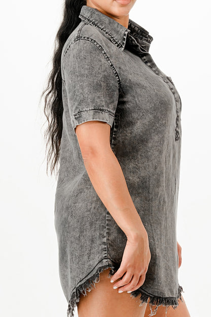 Washed Denim Dress        
