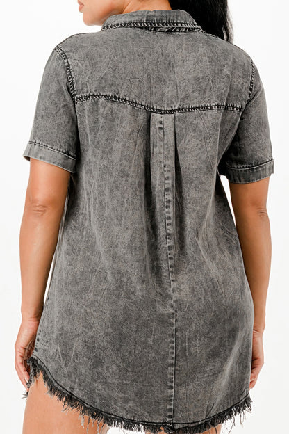 Washed Denim Dress        