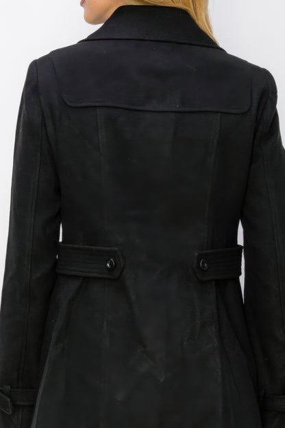 Wool Toggle Button Peacoat With Pockets