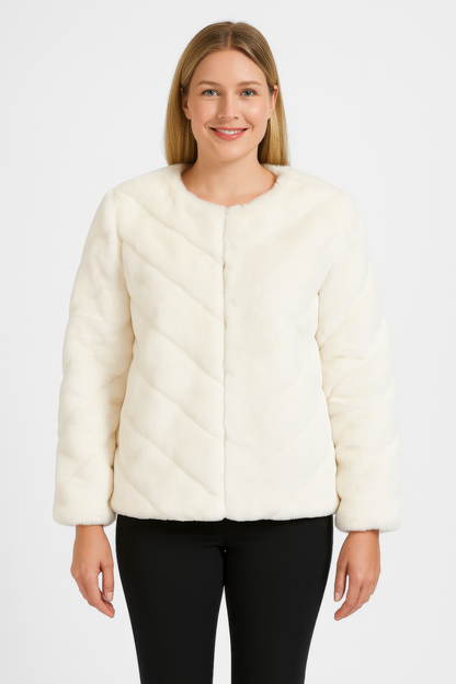 Midnight Luxe Faux Fur Jacket