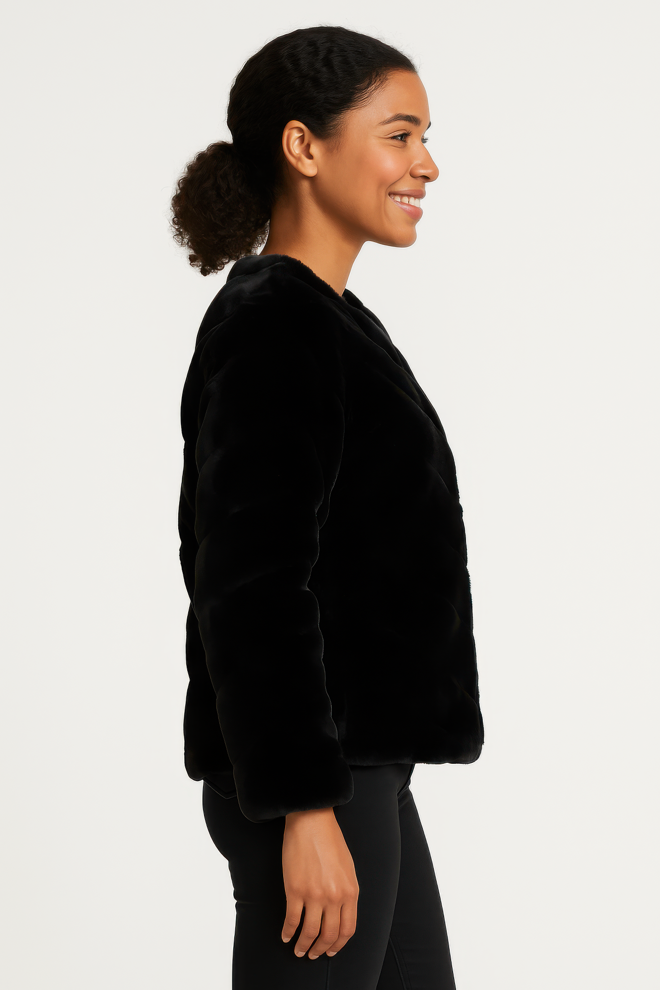 Midnight Luxe Faux Fur Jacket