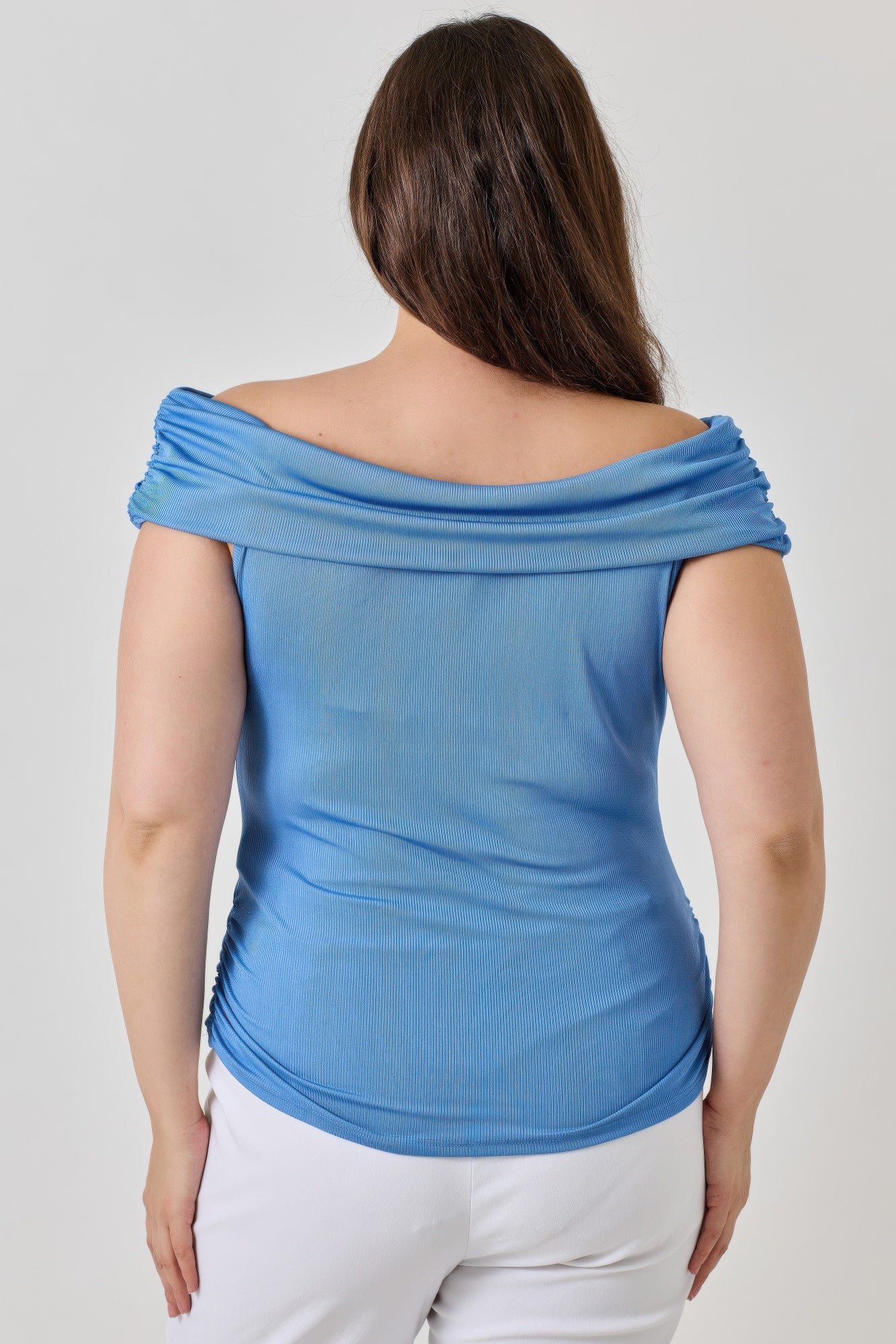 Plus Size Ots 2x1 Knit Rib Top         