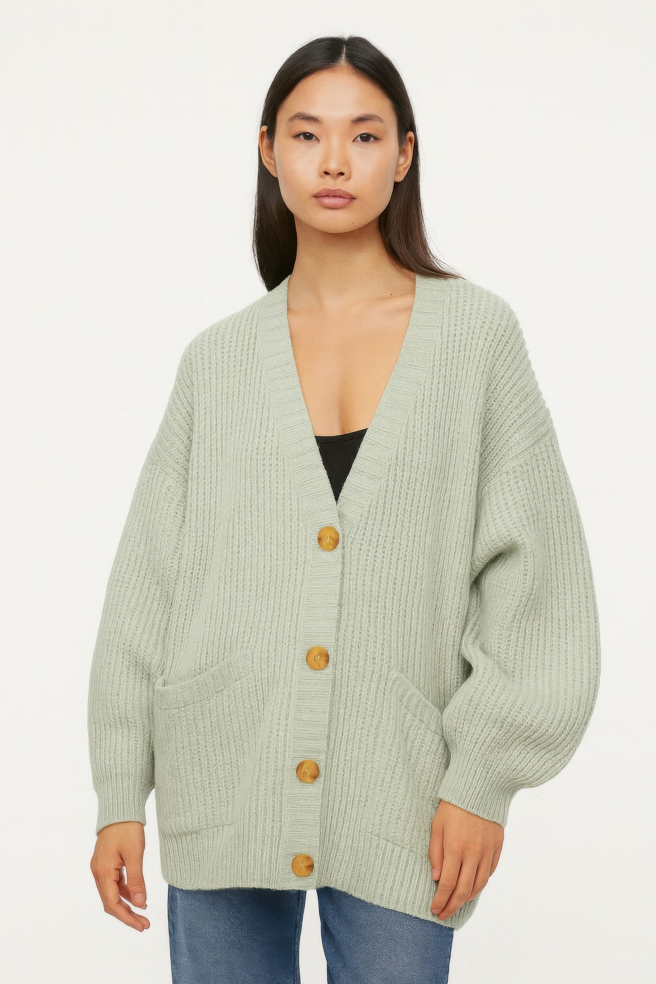 Button Down Knit Cardigan       
