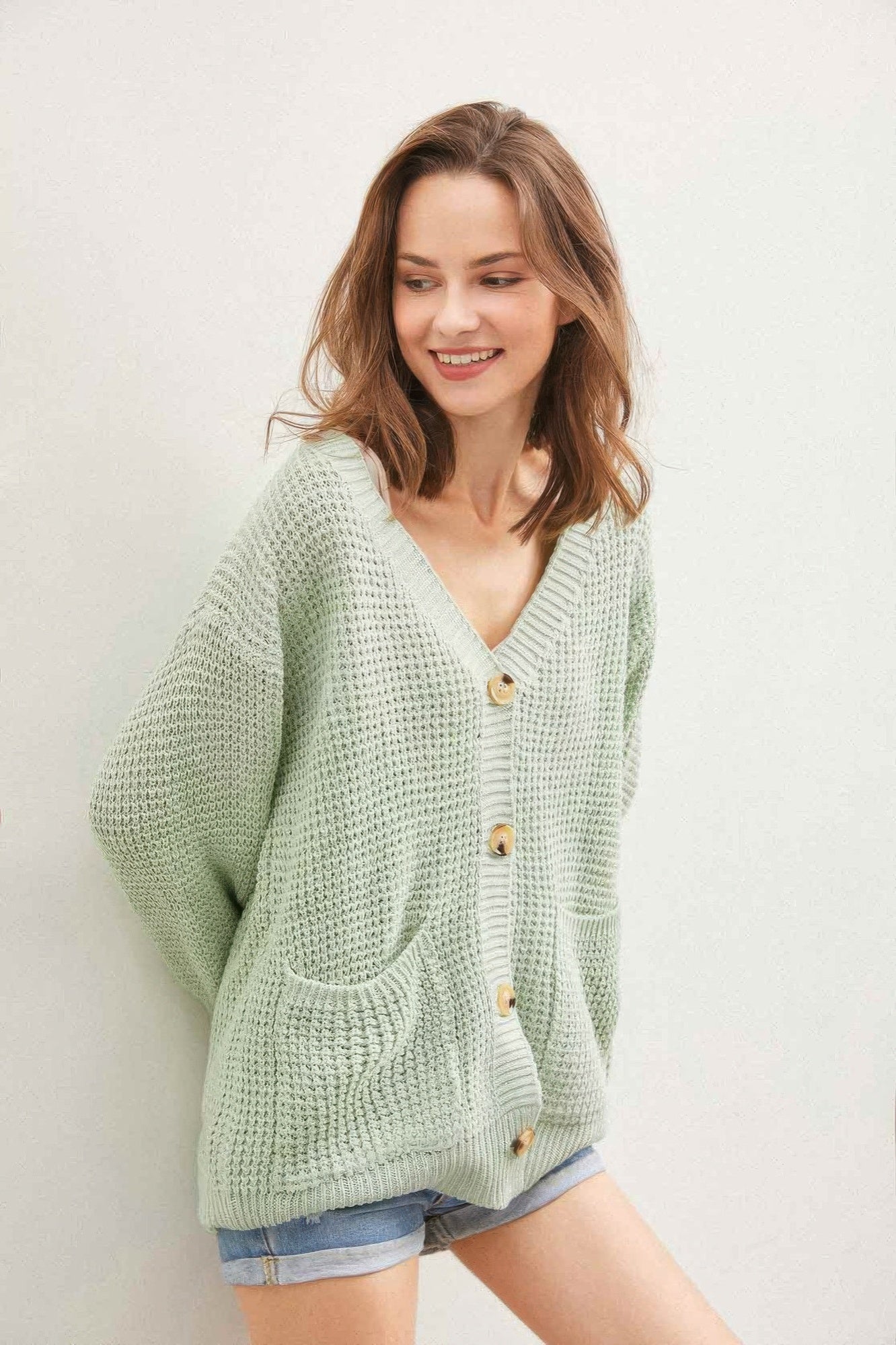 Button Down Knit Cardigan       