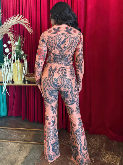 Boho Inked Muse Pant Set      