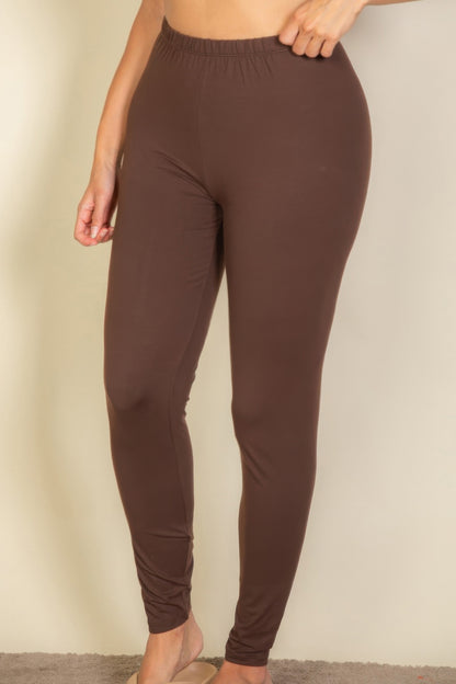 Plus Basic Solid Leggings