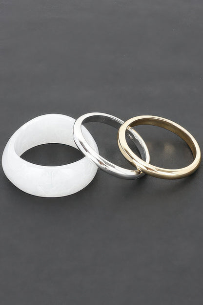 Multi Resin And Ccb Bangle Bracelet