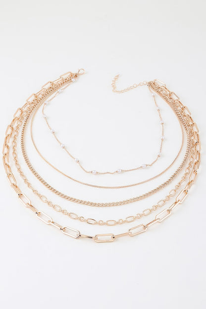 Multi Chain Drop Necklace