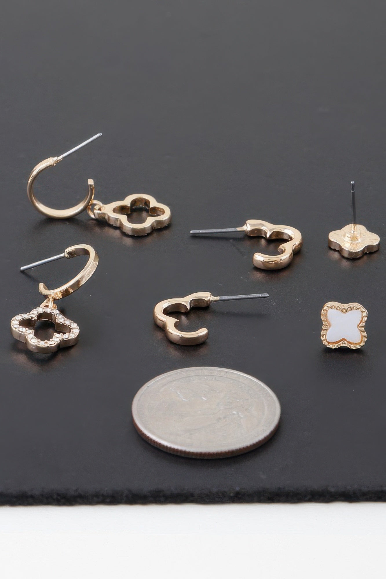 Multi Clover Earrings Set