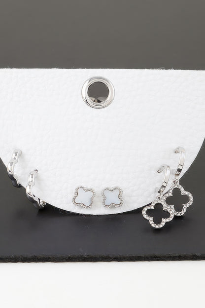 Multi Clover Earrings Set