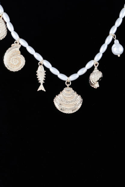 Pearled Under The Sea Charm Necklace