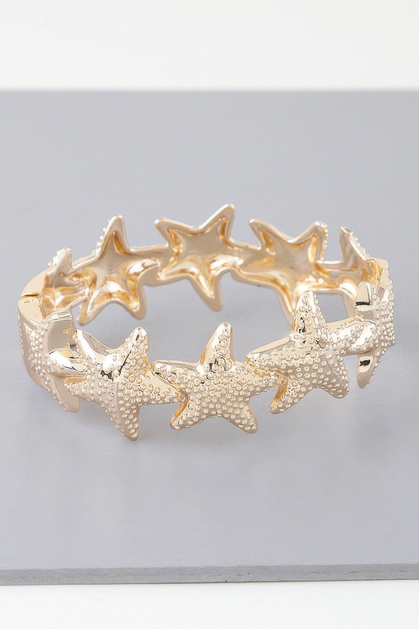 Hammered Seashell Charm Bracelet