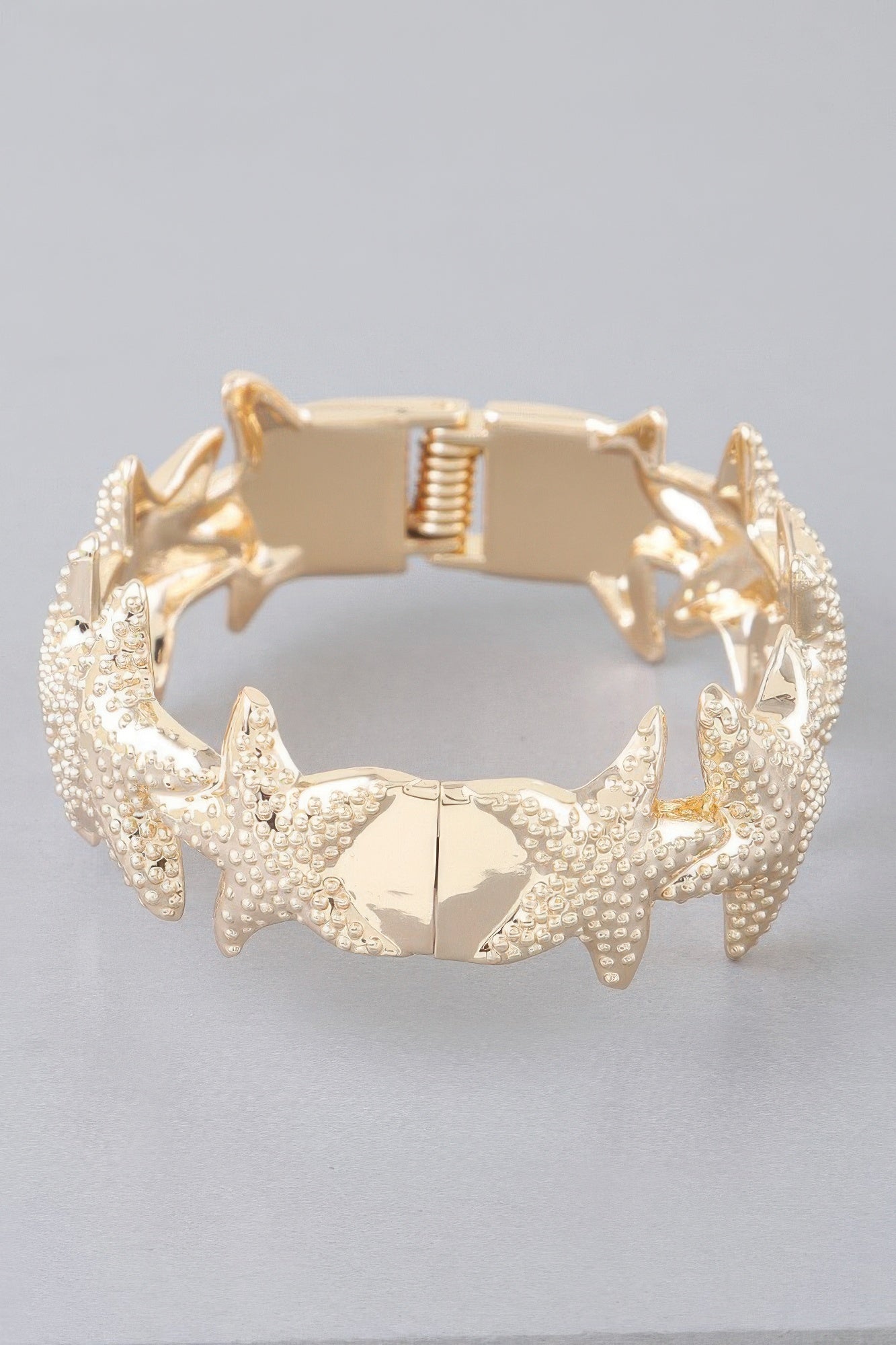 Hammered Seashell Charm Bracelet