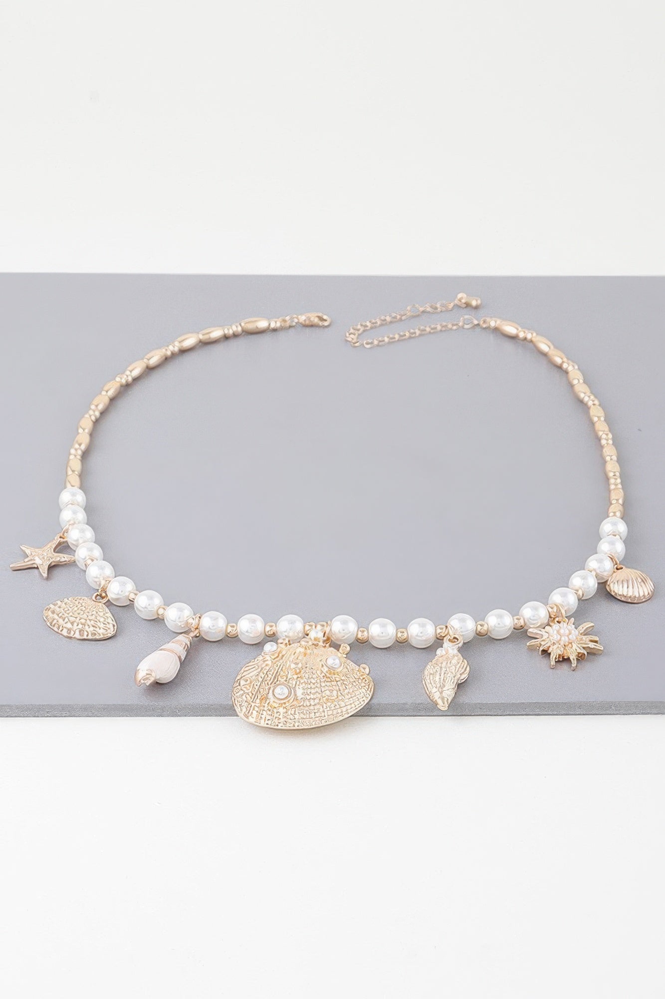 Pearled Under The Sea Charm Necklace