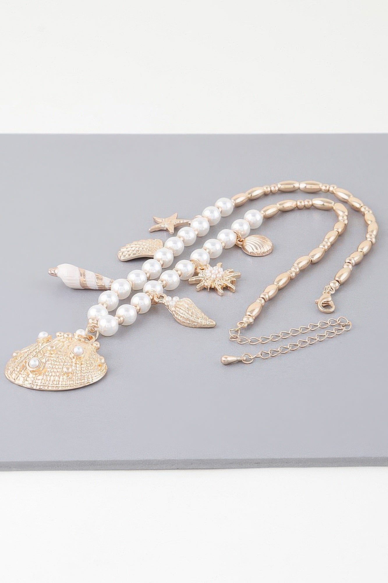 Pearled Under The Sea Charm Necklace