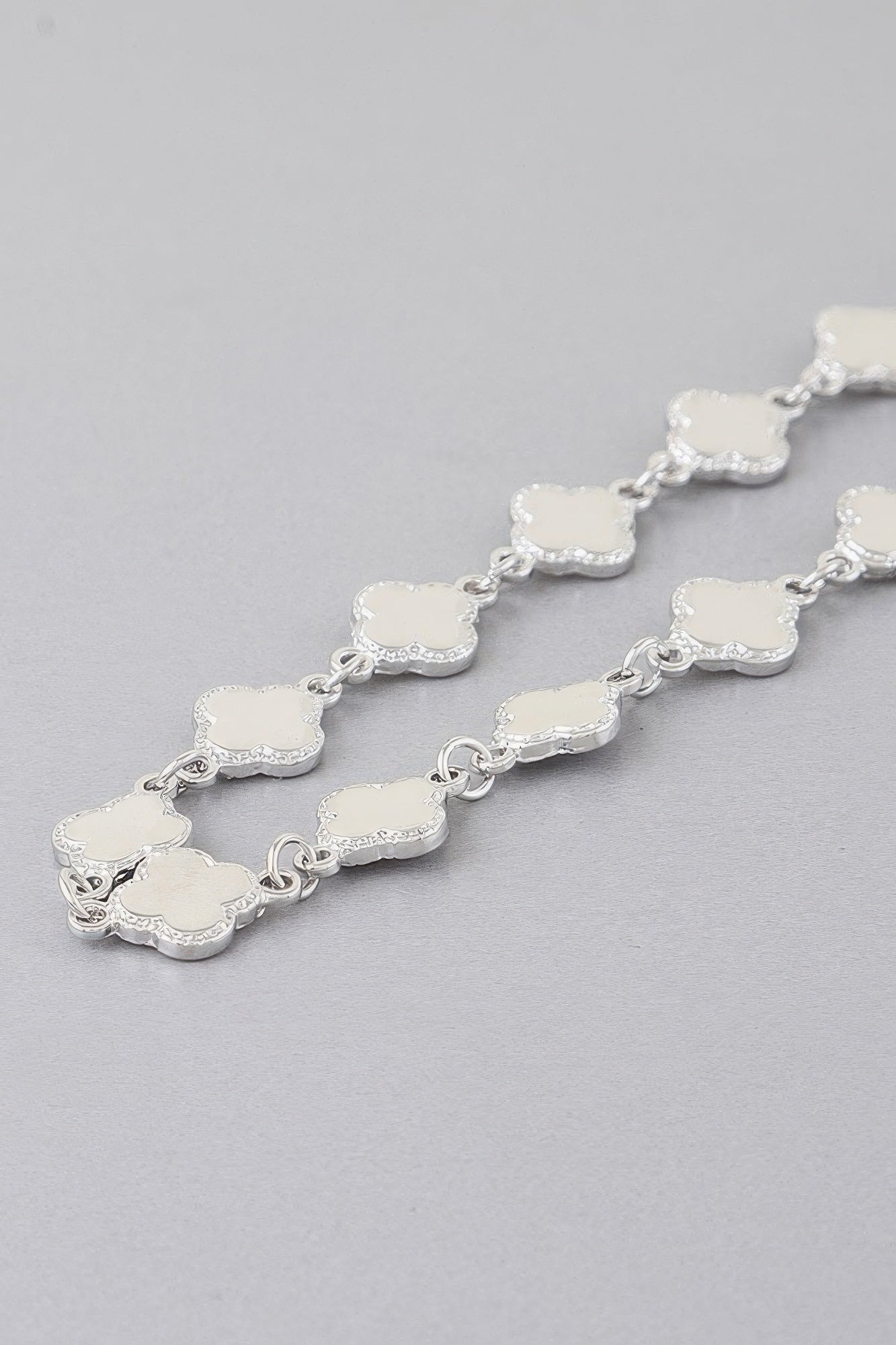 Bejeweled Clover Charm Necklace