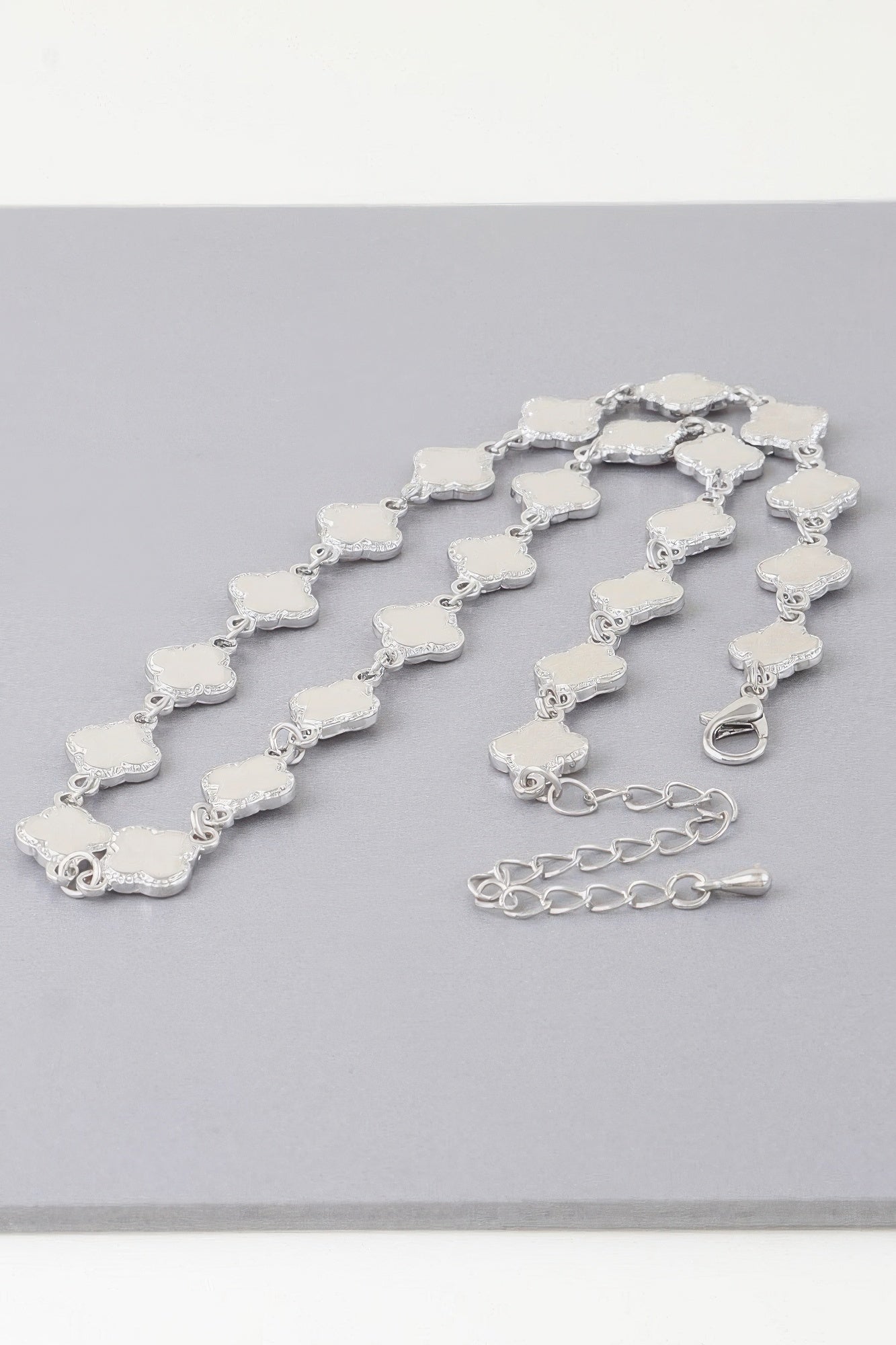 Bejeweled Clover Charm Necklace