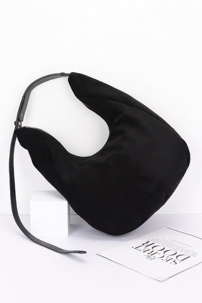 Faux Suede Bindle Bag