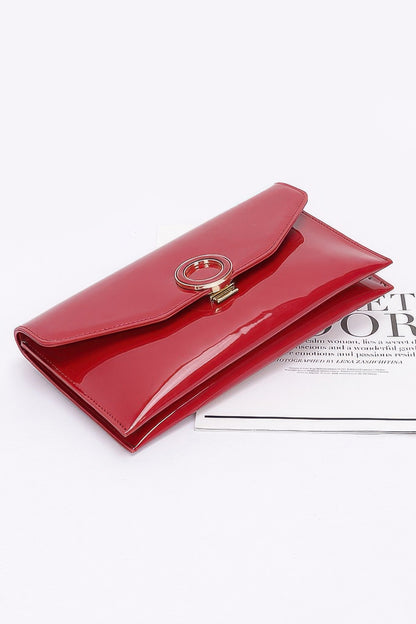 Patent Leather Flap Crossbody Bag