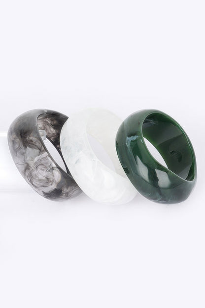 Multi Resin Bangle Bracelet