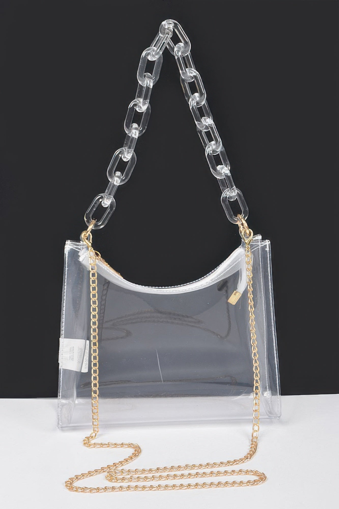 Transparent Chain Shoulder Bag