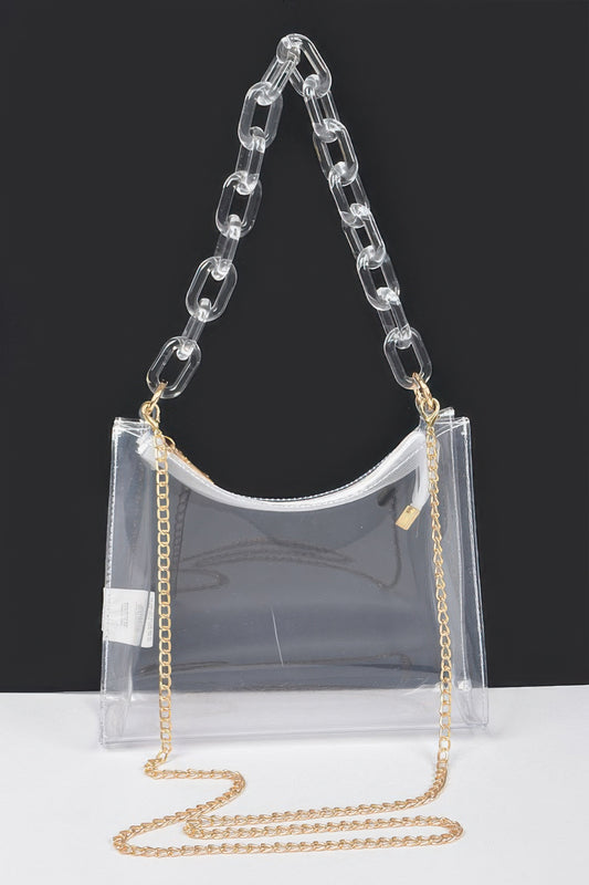 Transparent Chain Shoulder Bag
