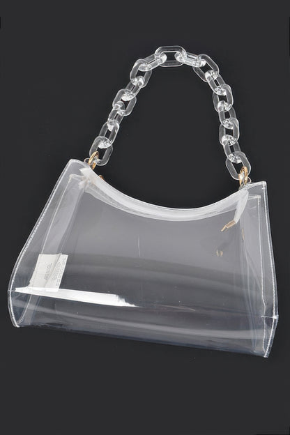 Transparent Chain Shoulder Bag