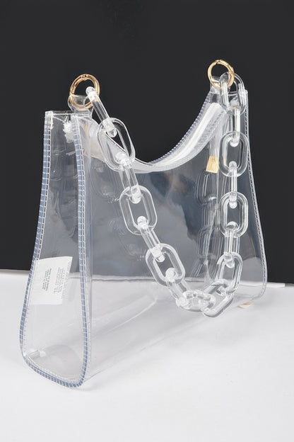 Transparent Chain Shoulder Bag