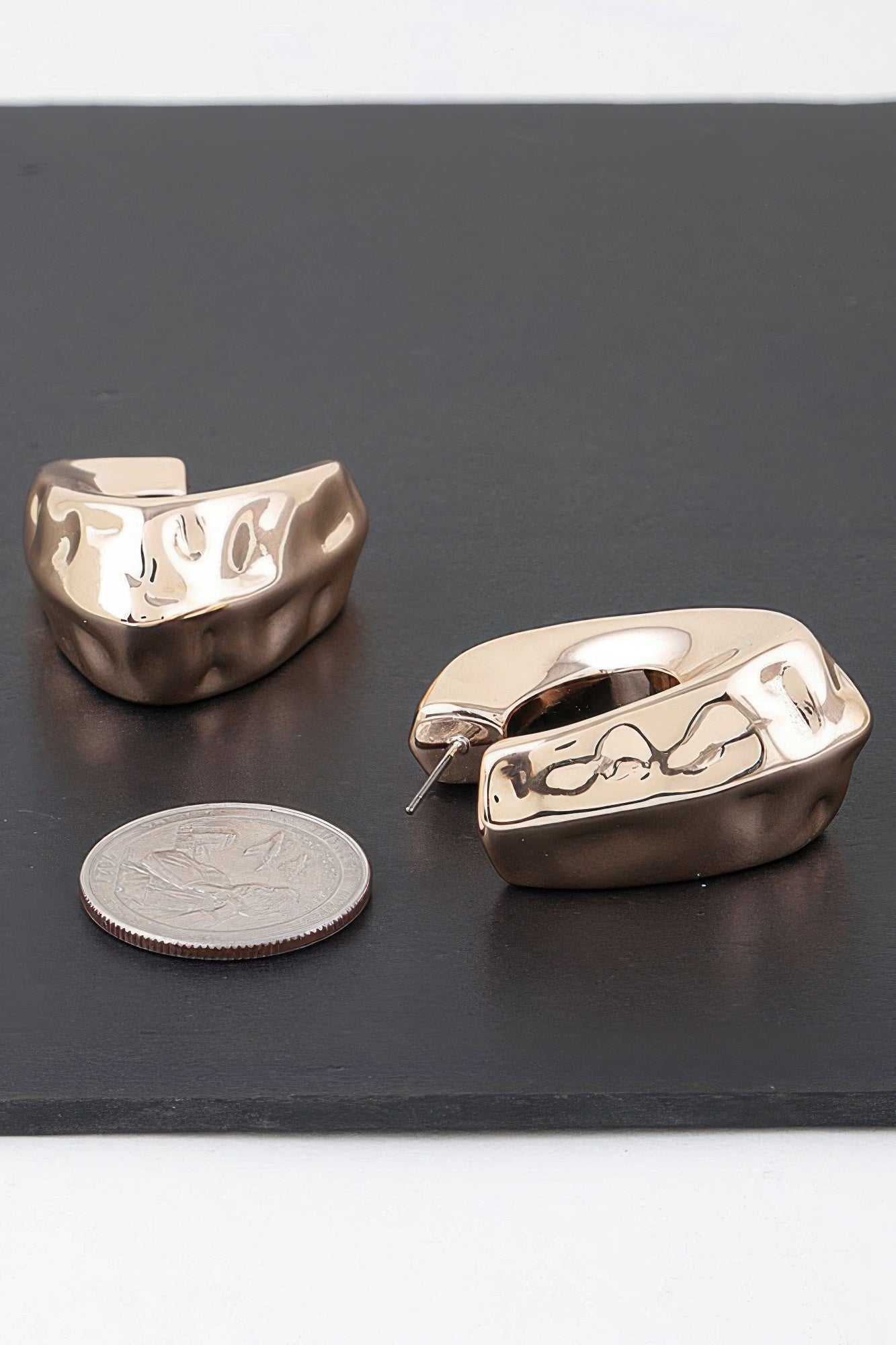 Abstract Ripple Hook Earrings