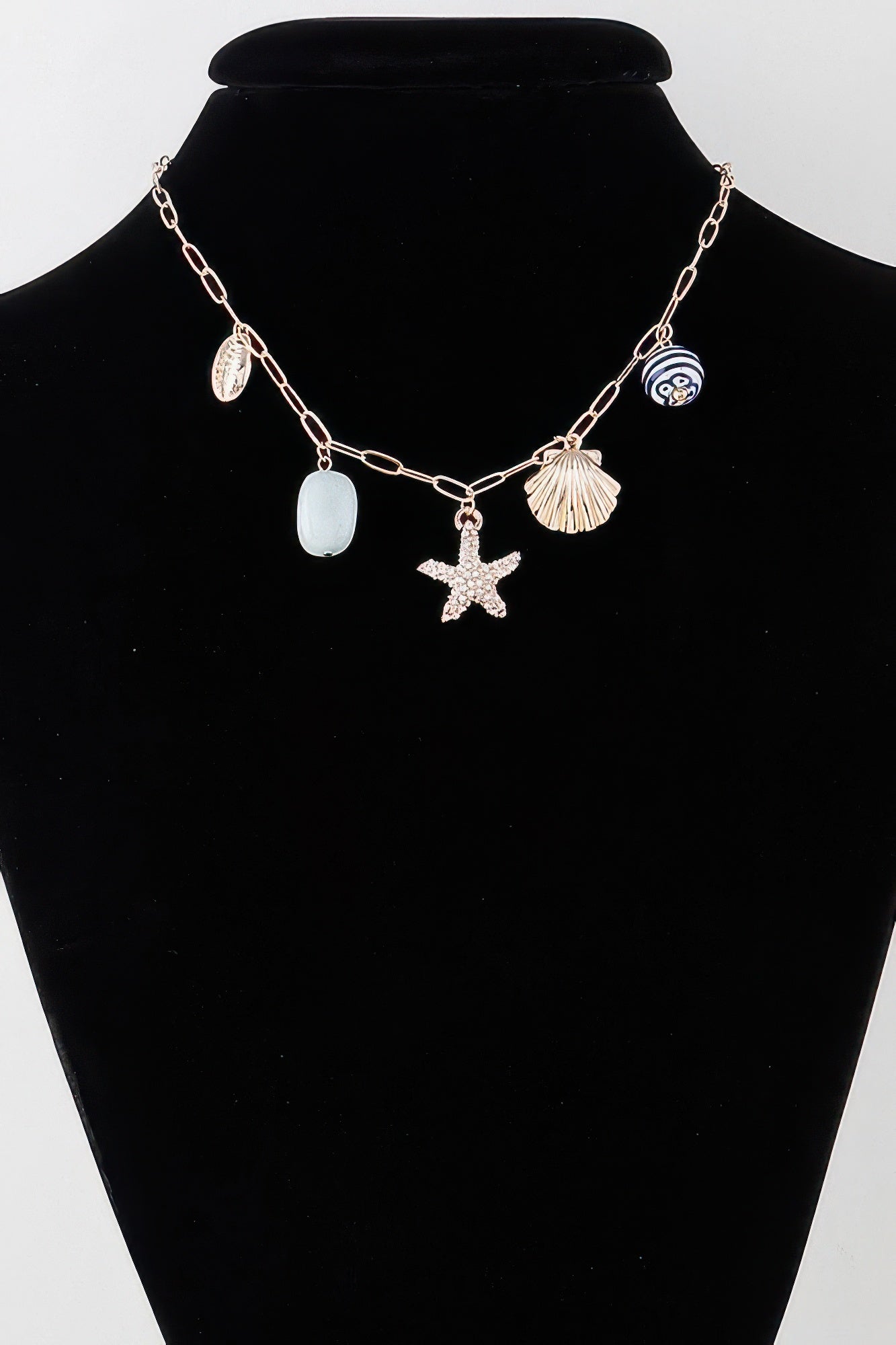 Multi Sea Charm Chain Necklace