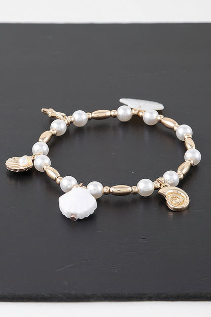 Under The Sea Pearl Charm Bracelet
