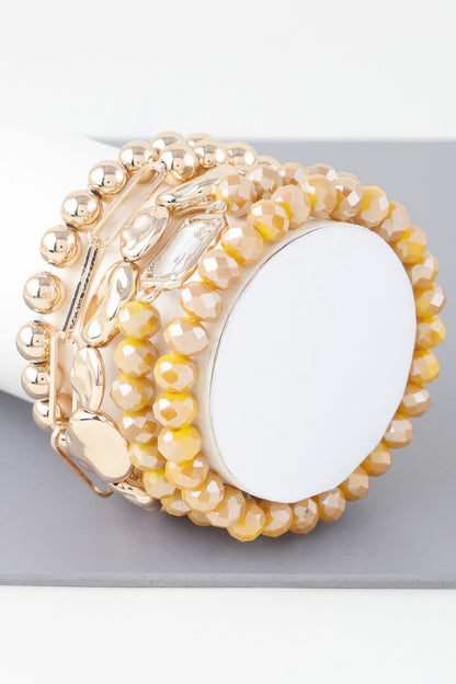 Multicolor Crystal Beaded Bracelet