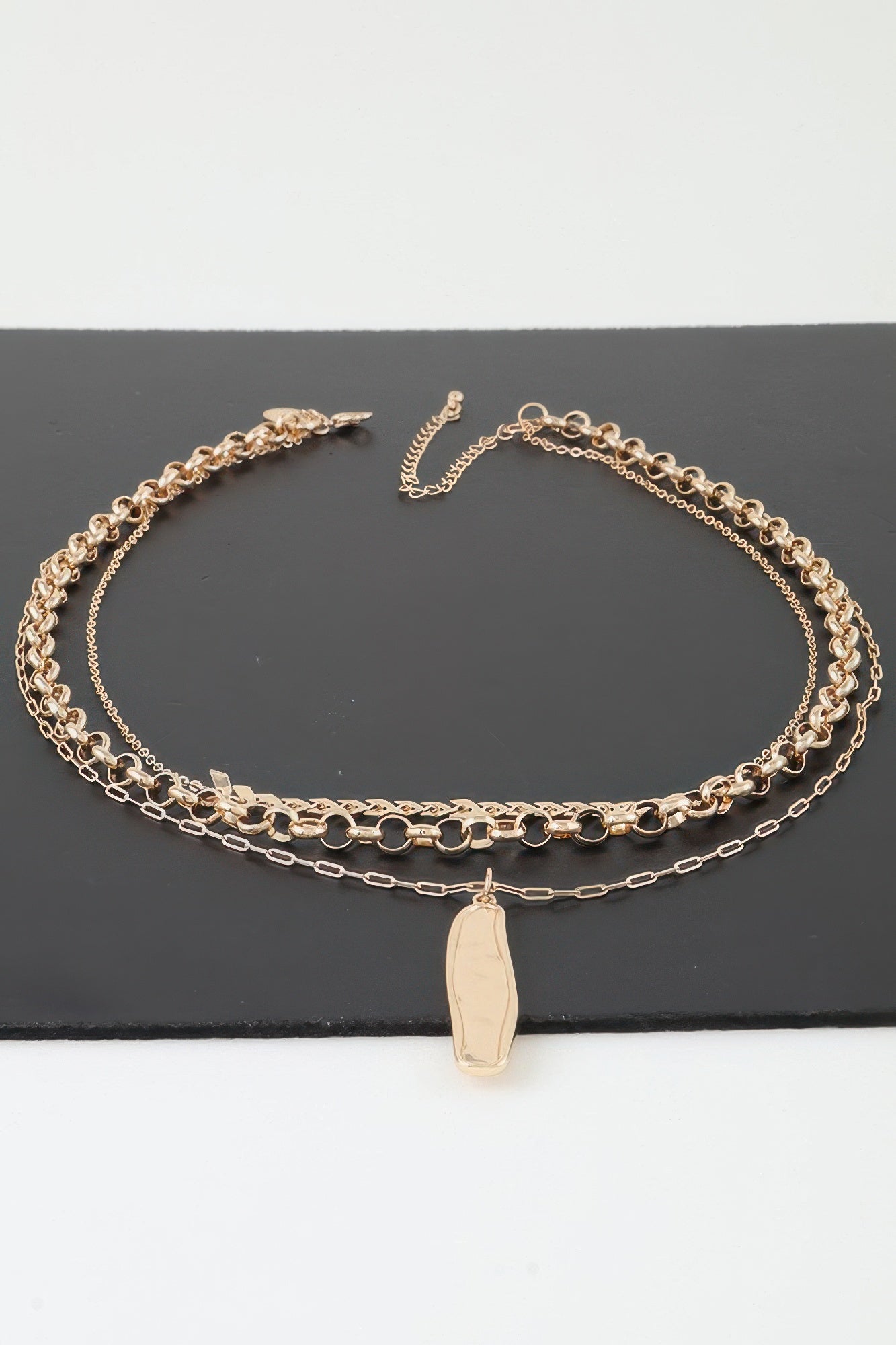 Multi Abstract Bar Chain Necklace