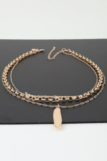 Multi Abstract Bar Chain Necklace