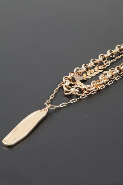 Multi Abstract Bar Chain Necklace