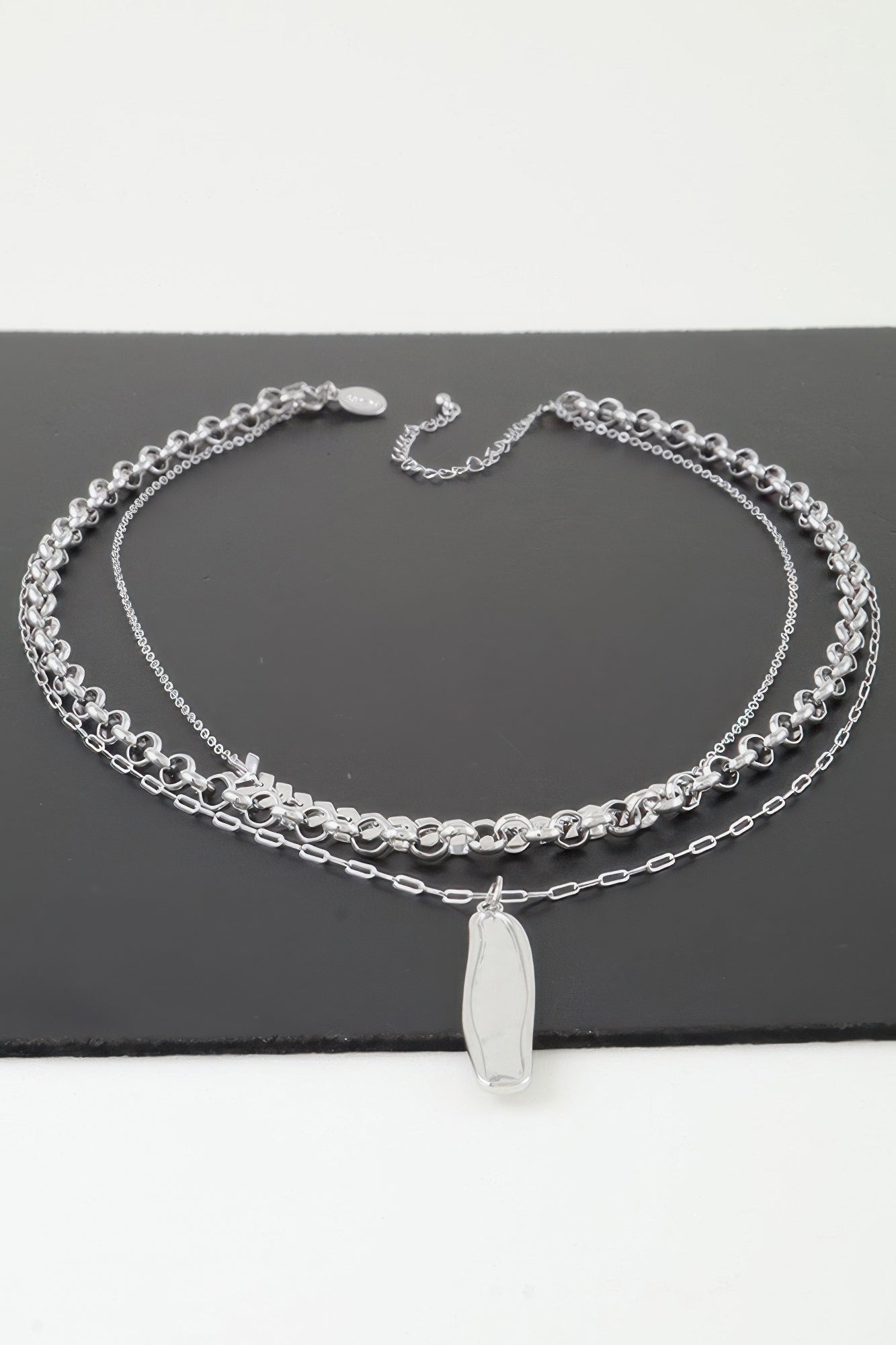 Multi Abstract Bar Chain Necklace