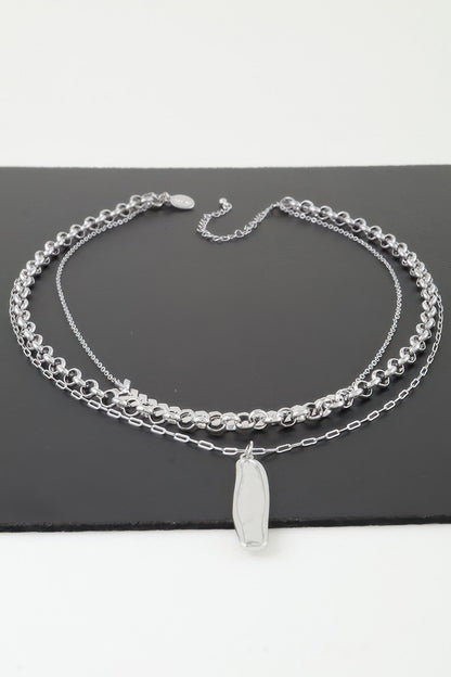 Multi Abstract Bar Chain Necklace