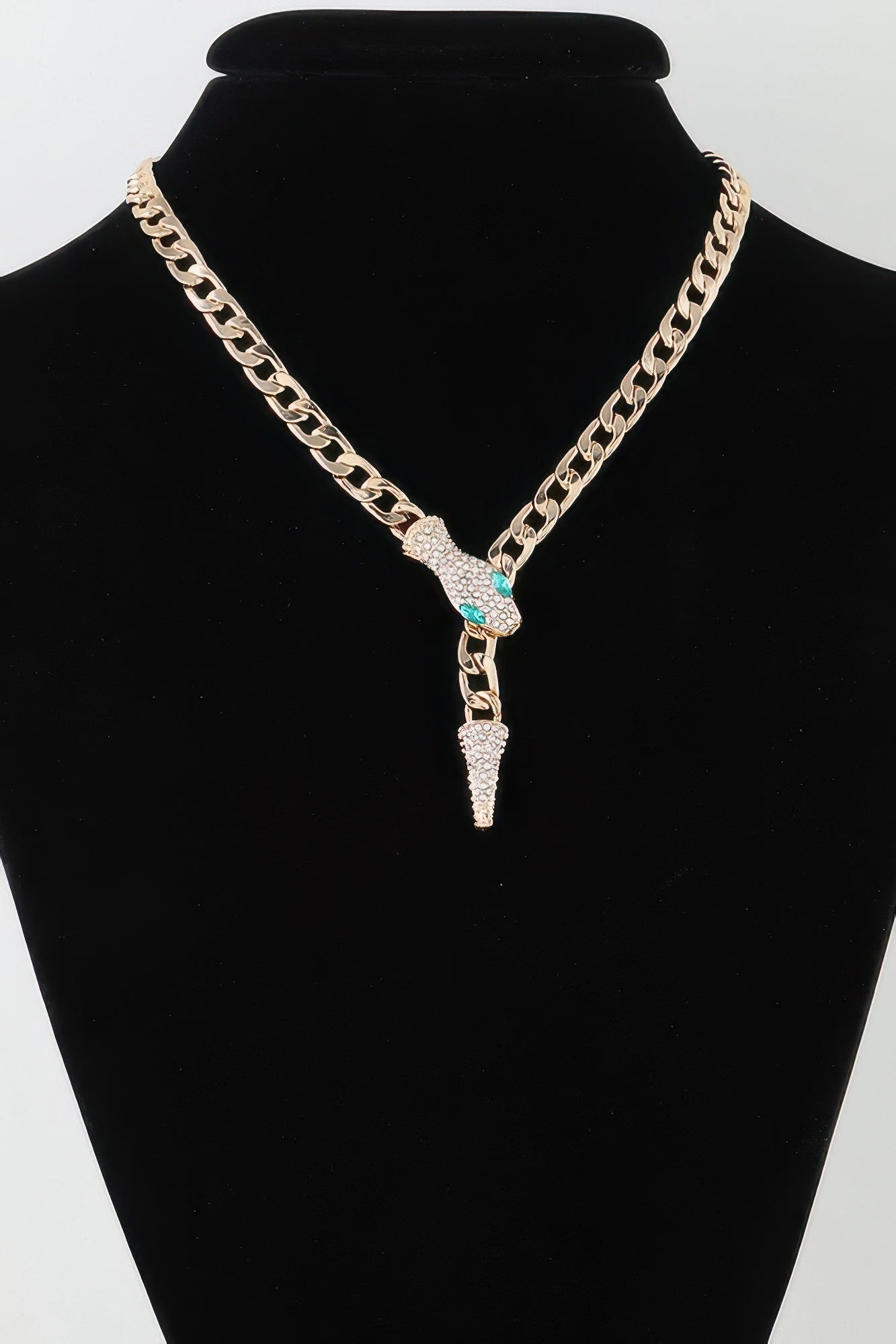 Jeweled Snake Chain Wrap Necklace