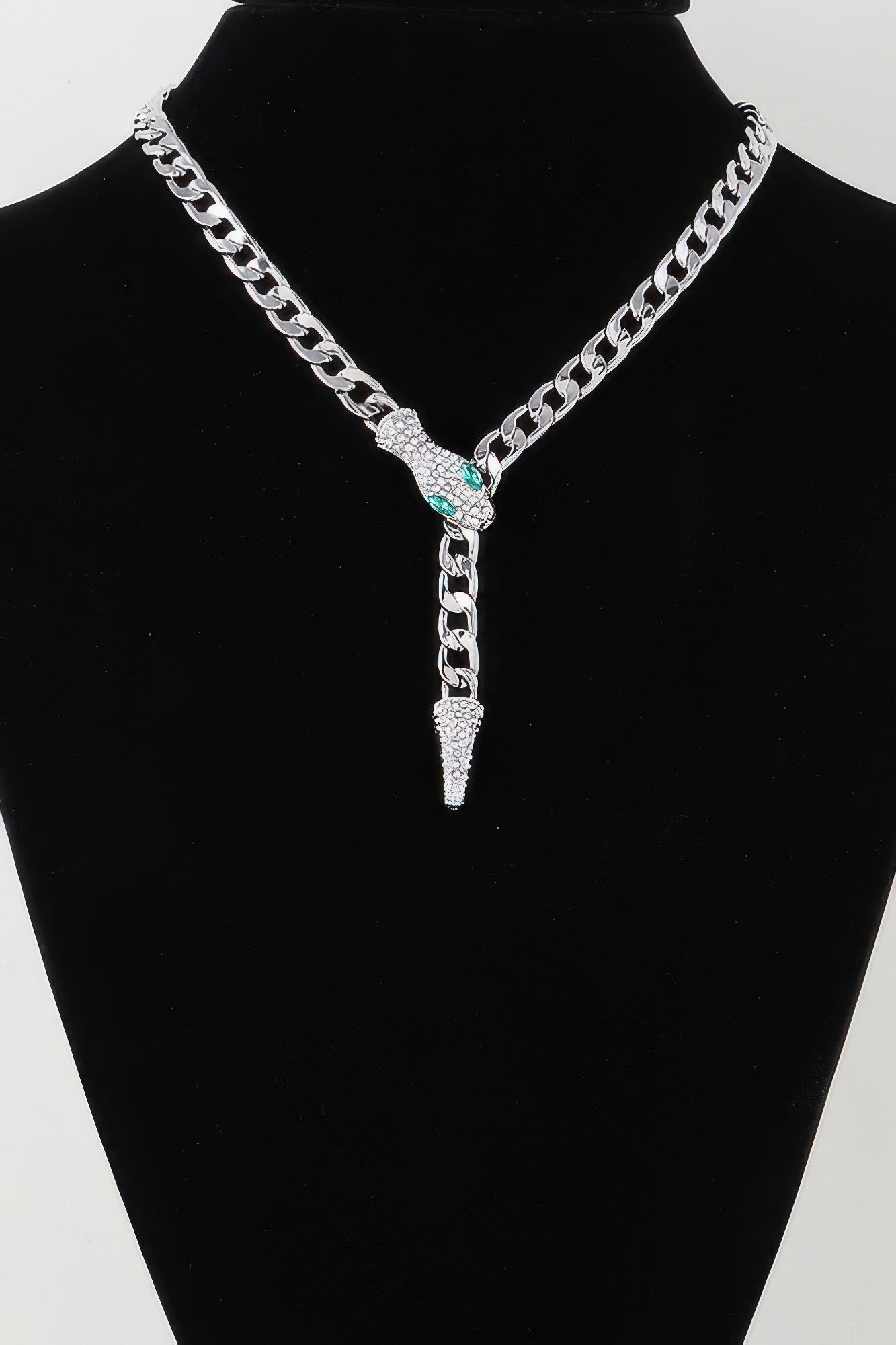 Jeweled Snake Chain Wrap Necklace